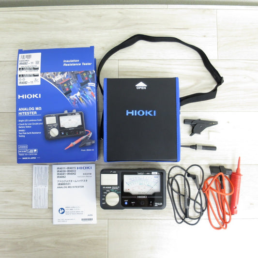[送料無料] ほぼ未使用！美品◇HIOKI 日置 電機 アナログ メグオーム ハイテスタ IR4082-11 絶縁抵抗計 接地抵抗計◇