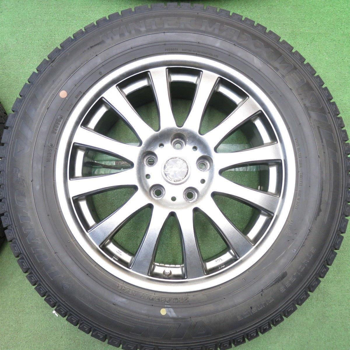バリ溝！9分◎スタッドレス 225/65R17 ダンロップ ウインターマックス 03 Exceeder エクシーダー 17インチ PCD114.3/5H◎6100308HAス