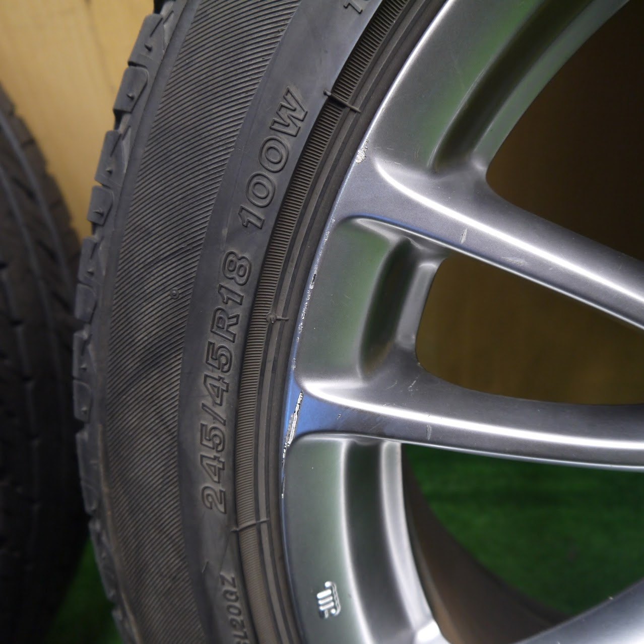 バリ溝！21年！9.5分★日産 V36 スカイライン 純正 225/50R18 245/45R18 セイバーリング SL201 18インチ PCD114.3/5H★5051403Hノ