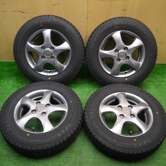 バリ溝！24年！キレイ！8.5分★スタッドレス 145/80R13 ダンロップ ウインターマックス 03 TOPRUN トップラン 13インチ PCD100/4H★5103102Hス