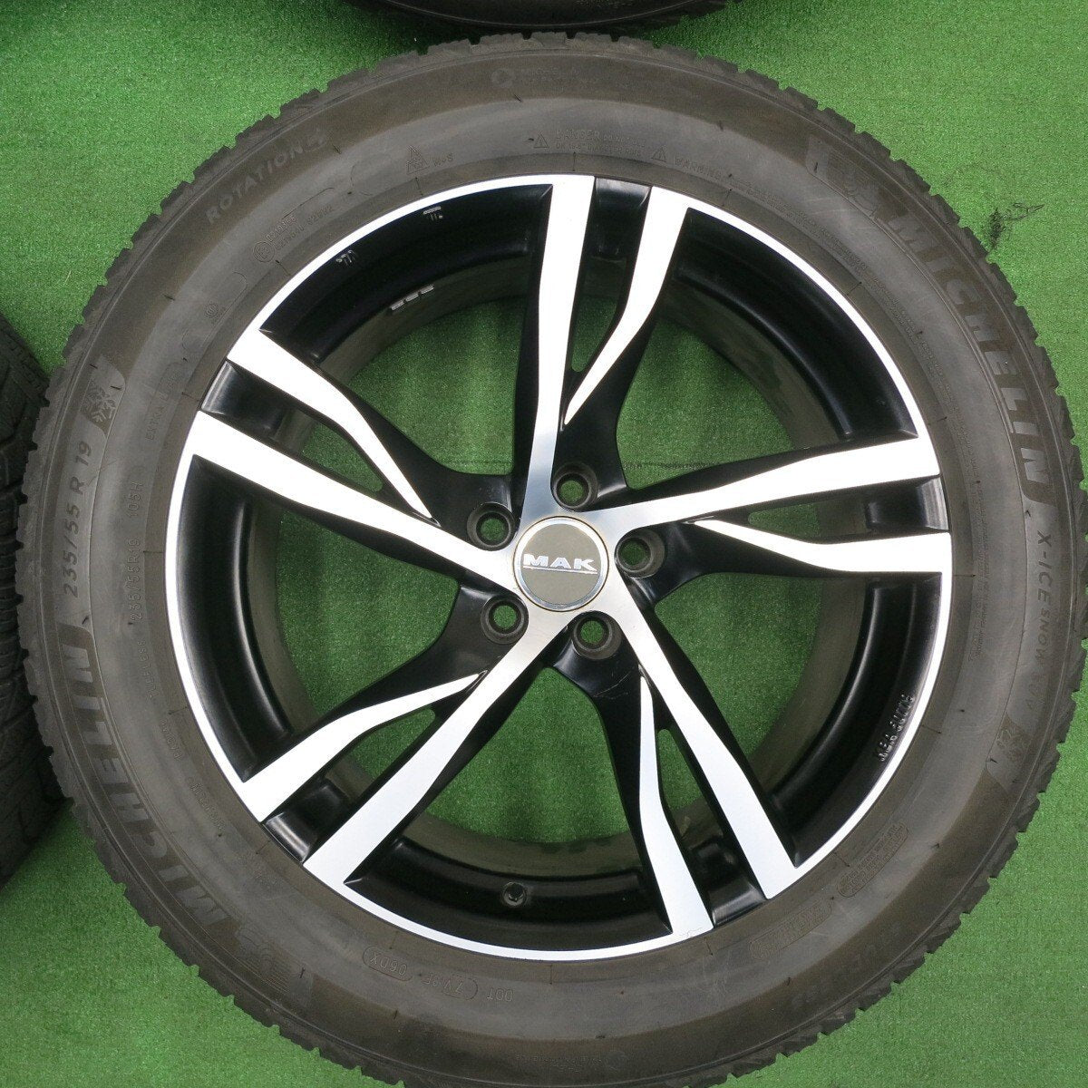 バリ溝！21年！9分★ボルボ 等 MAK STOCKHOLM 235/55R19 スタッドレス ミシュラン X-ICE SNOW SUV 19インチ ストックホルム PCD108/5H★4120806TNス