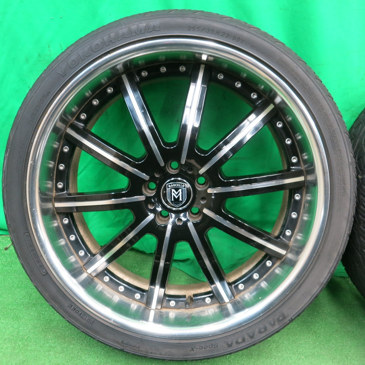 *送料無料* 4本価格★MARCELLO MT-07 255/35R22 ヨコハマ PARADA Spec-X マルセロ 22インチ PCD114.3/5H★4050606ナノ
