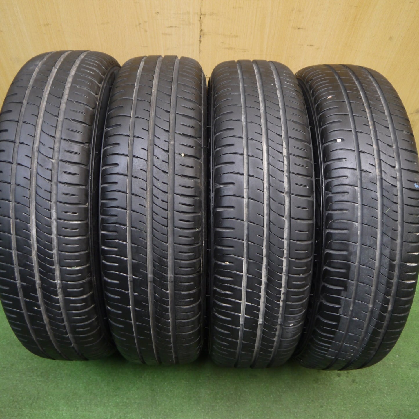 バリ溝！23年！9分★WORK PROMISING STYLE V 155/65R14 ダンロップ エナセーブ EC204 ワーク プロミッシング スタイルV 14インチ PCD100/4H★5062008Hノ