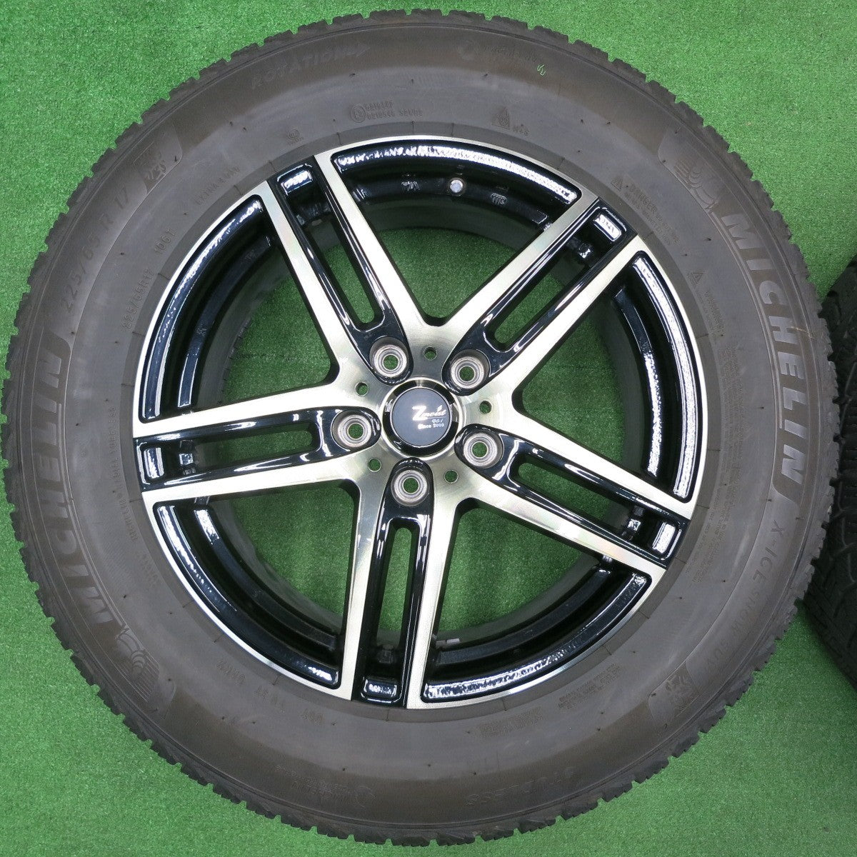 [送料無料] バリ溝！21年！キレイ！8.5分★スタッドレス 225/65R17 ミシュラン X-ICE SNOW SUV Zmeist VS-1 17インチ PCD114.3/5H★4112204NJス