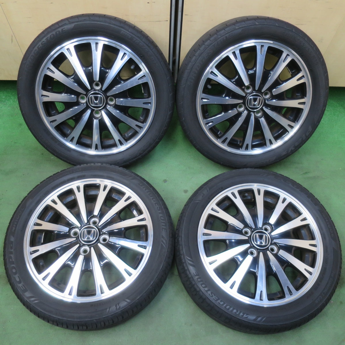 4本価格★ホンダ JF1 N-BOX カスタム 純正 165/55R15 ブリヂストン エコピア NH100C プレイズ PX-C 15インチ PCD100/4H★6011305イノ