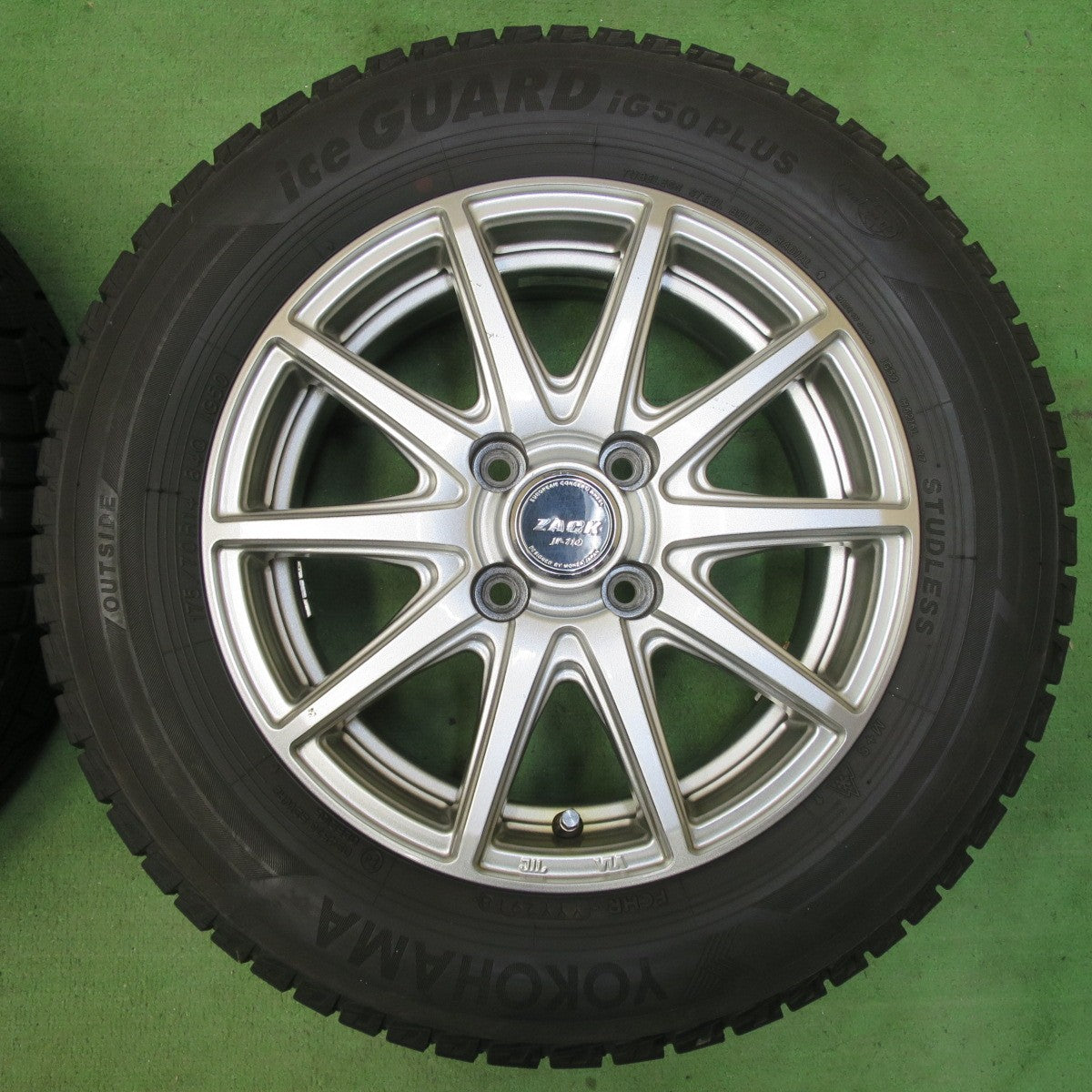 バリ溝！9.5分★スタッドレス 175/70R14 ヨコハマ アイスガード iG50 プラス ZACK JP-710 MONZA ザック 14インチ PCD100/4H★5051010イス