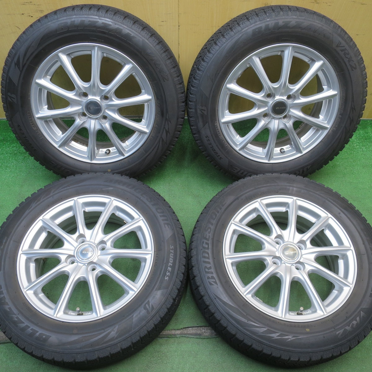 キレイ◎スタッドレス 185/65R15 ブリヂストン ブリザック VRX2 ECO FORME エコフォルム 15インチ PCD100/4H◎6072204NJス