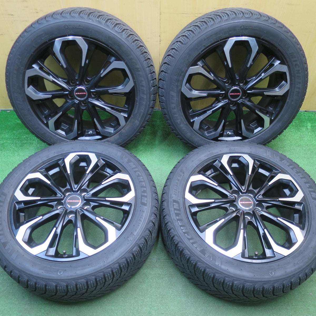 4本価格★Leyseen PRAVA 5X 225/50R18 スタッドレス ミシュラン X-ICE SNOW レイシーン プラバ 18インチ PCD114.3/5H★6021001NJス