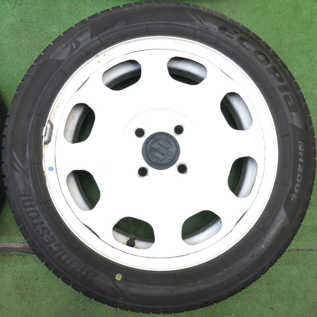 バリ溝！24年！9分◎スズキ ハスラー 純正 スチール 165/60R15 ブリヂストン エコピア NH200C 15インチ PCD100/4H◎6072307HAノ
