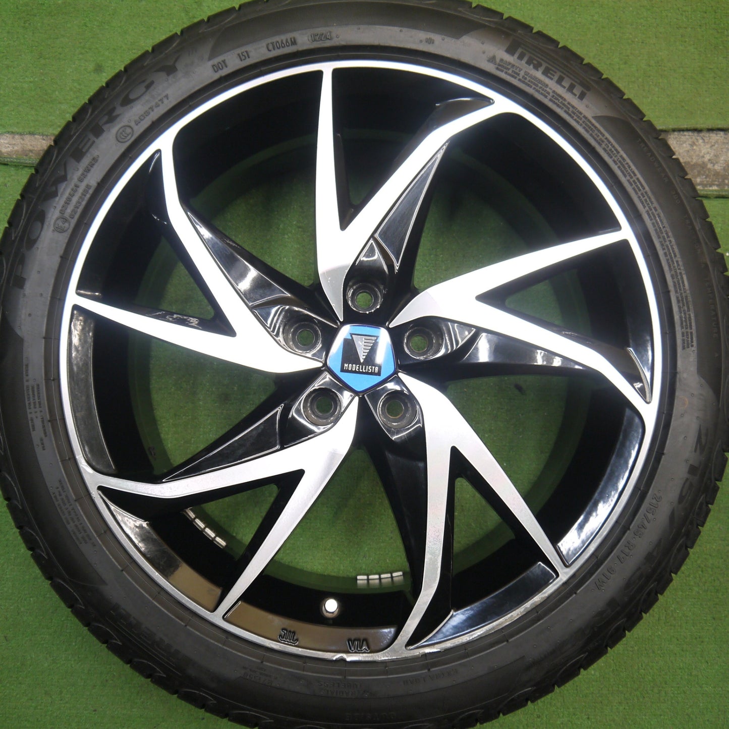 バリ溝！24年！ほぼ10分★トヨタ プリウス 純正 MODELLISTA ウイングダンサー8 215/45R17 ピレリ POWERGY モデリスタ Wingdancer8 PCD100/5H★5062309Hノ