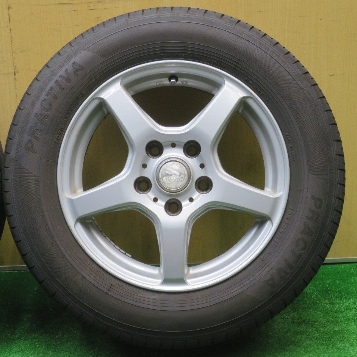 バリ溝！22年！9.5分★195/65R15 プラクティバ ヨコハマ SIBILLA GG シビラ 15インチ PCD114.3/5H★5110307NJノ