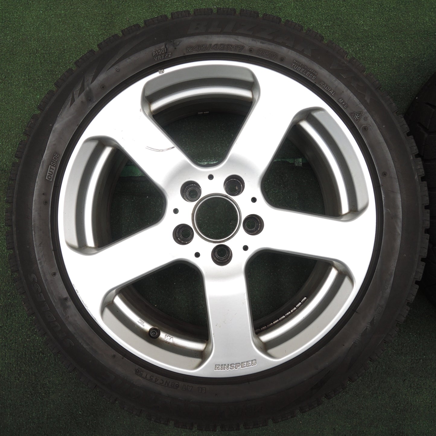 *送料無料* 4本価格★ベンツ 等 RINSPEED 245/45R17 スタッドレス ブリヂストン ブリザック VRX リンスピード PCD112/5H★4030701NJス