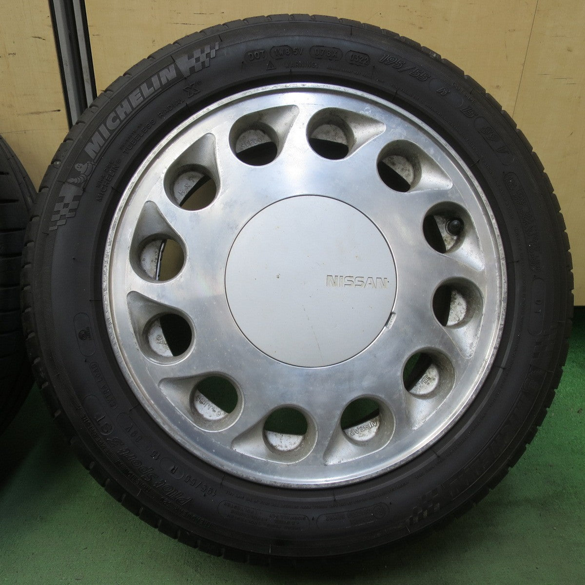 4本価格！22年★日産 S13 シルビア 純正 火の玉 195/55R15 ミシュラン パイロットスポーツ3 ST 15インチ PCD114.3/4H★6053008イノ