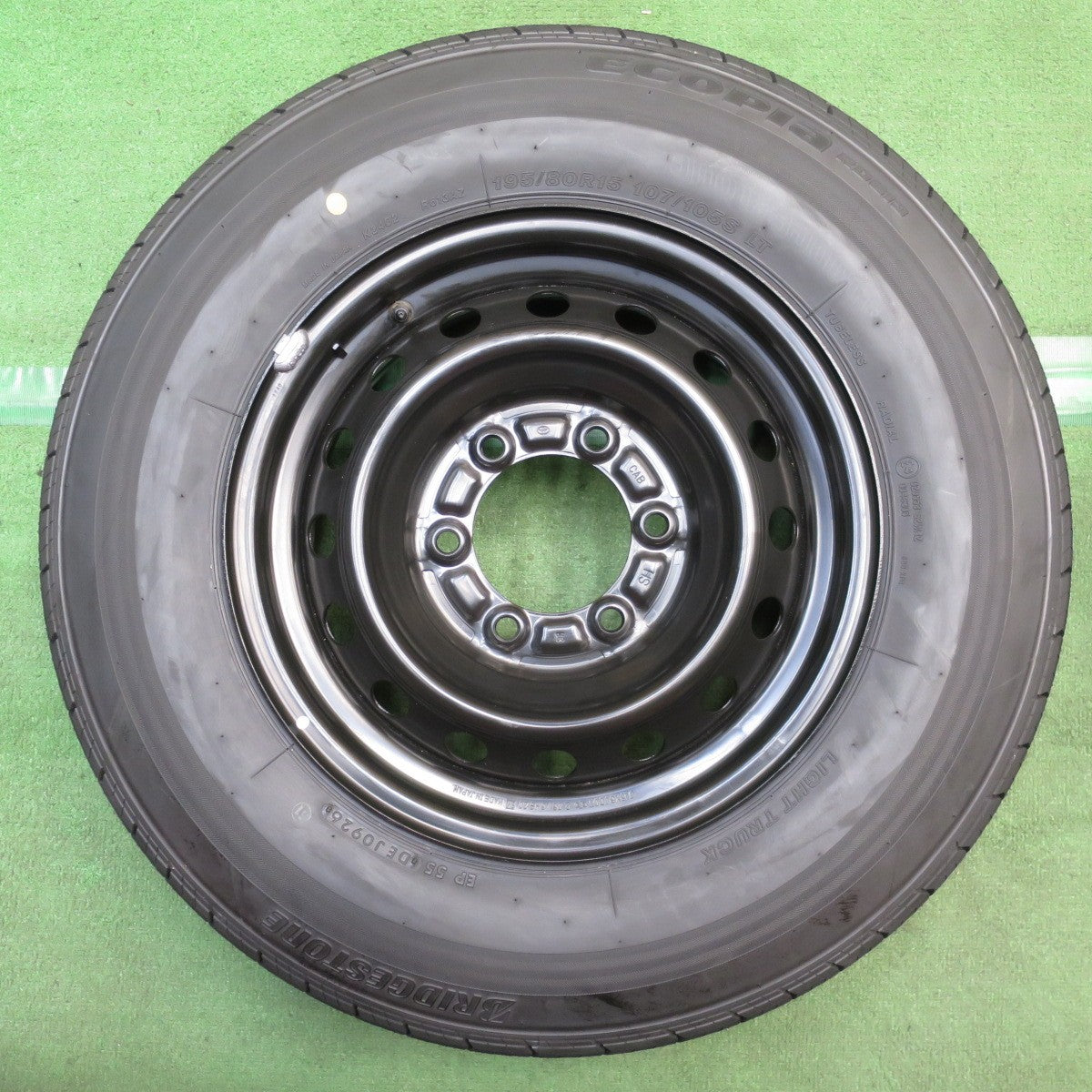新車外し！26年◎トヨタ ハイエース 純正 スチール 195/80R15 107/105S ブリヂストン エコピア RD613 15インチ PCD139.7/6H◎6091910NJノ
