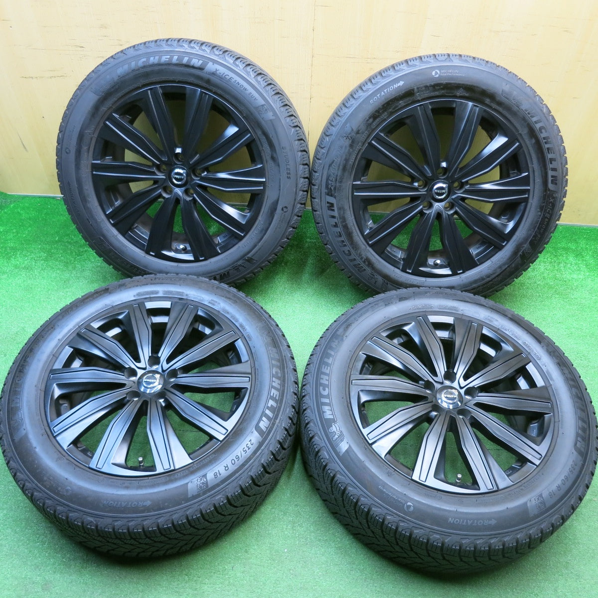 バリ溝！22年！キレイ！9分★ボルボ 等 EURO ZWEI FK-10 235/60R18 スタッドレス ミシュラン X-ICE SNOW SUV ユーロ ツヴァイ 18インチ PCD108/5H★5121109HAス