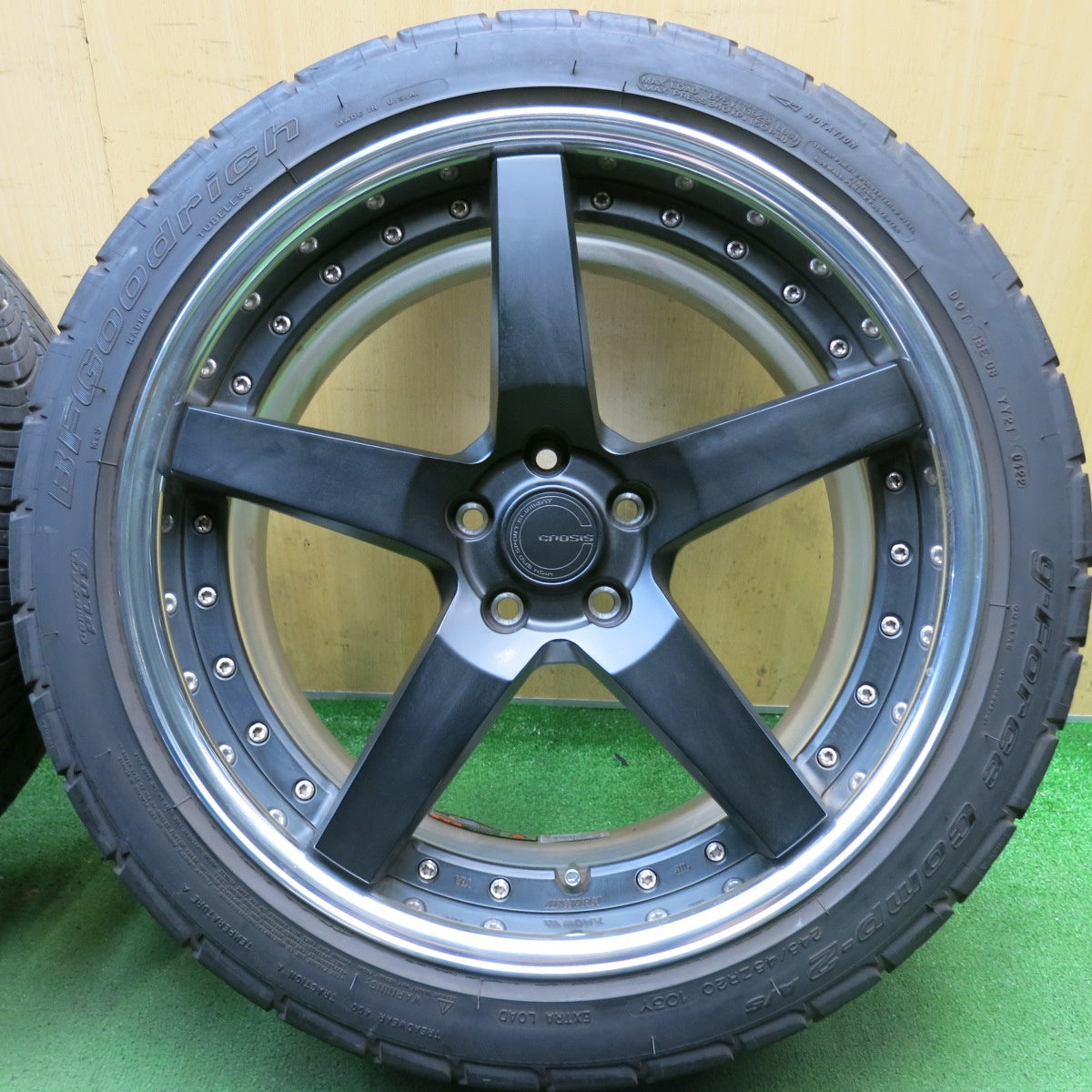 キレイ！22年◎WORK GNOSIS GR3 GR203 245/45R20 BFグッドリッチ g-Force Comp-2 A/S ワーク グノーシス 20インチ PCD112/5H◎6083003HAノ