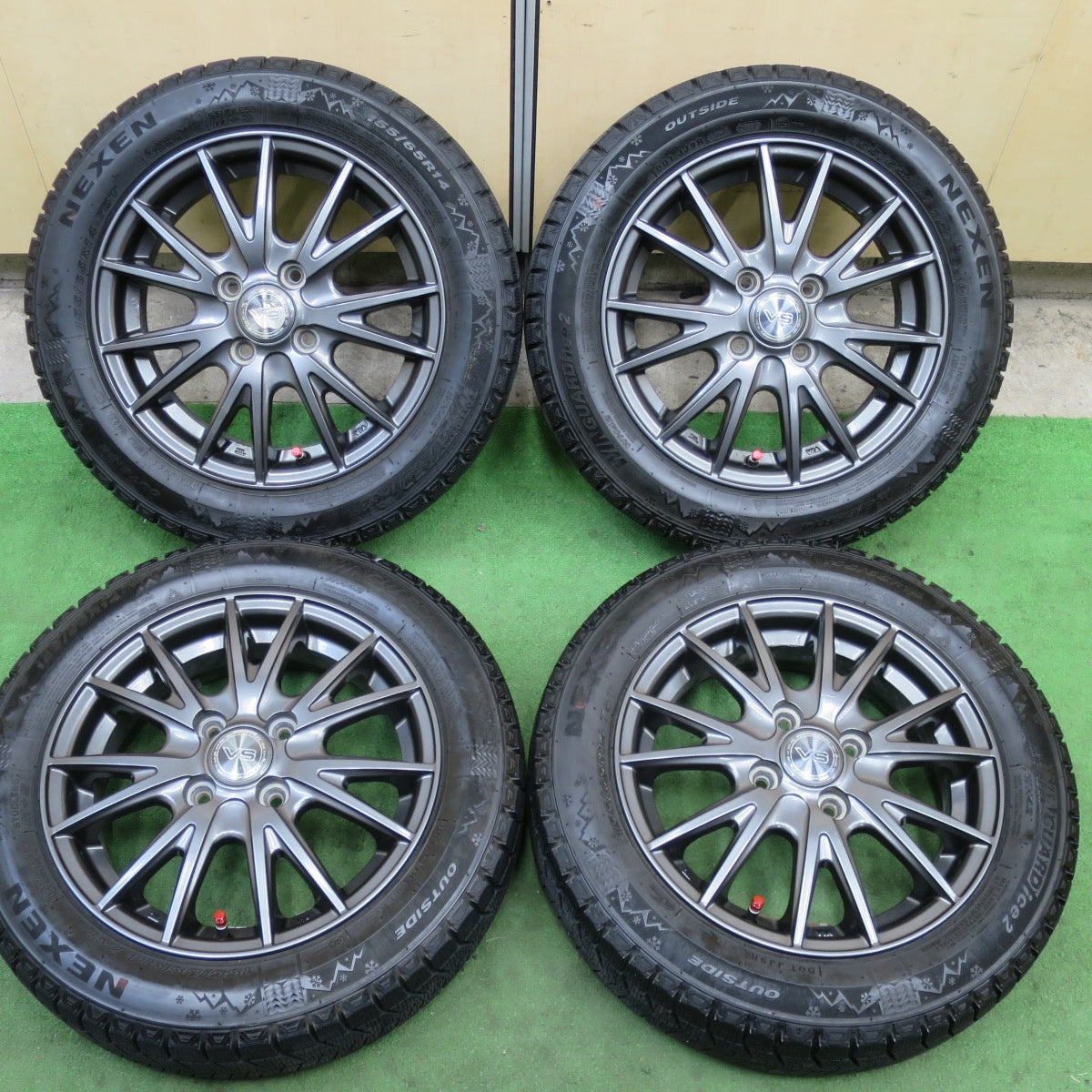 キレイ！22年★スタッドレス 155/65R14 ネクセン ウィンガード ice2 WH42 SHAKEDOWN VS シェイクダウン 14インチ PCD100/4H★5112203TTス