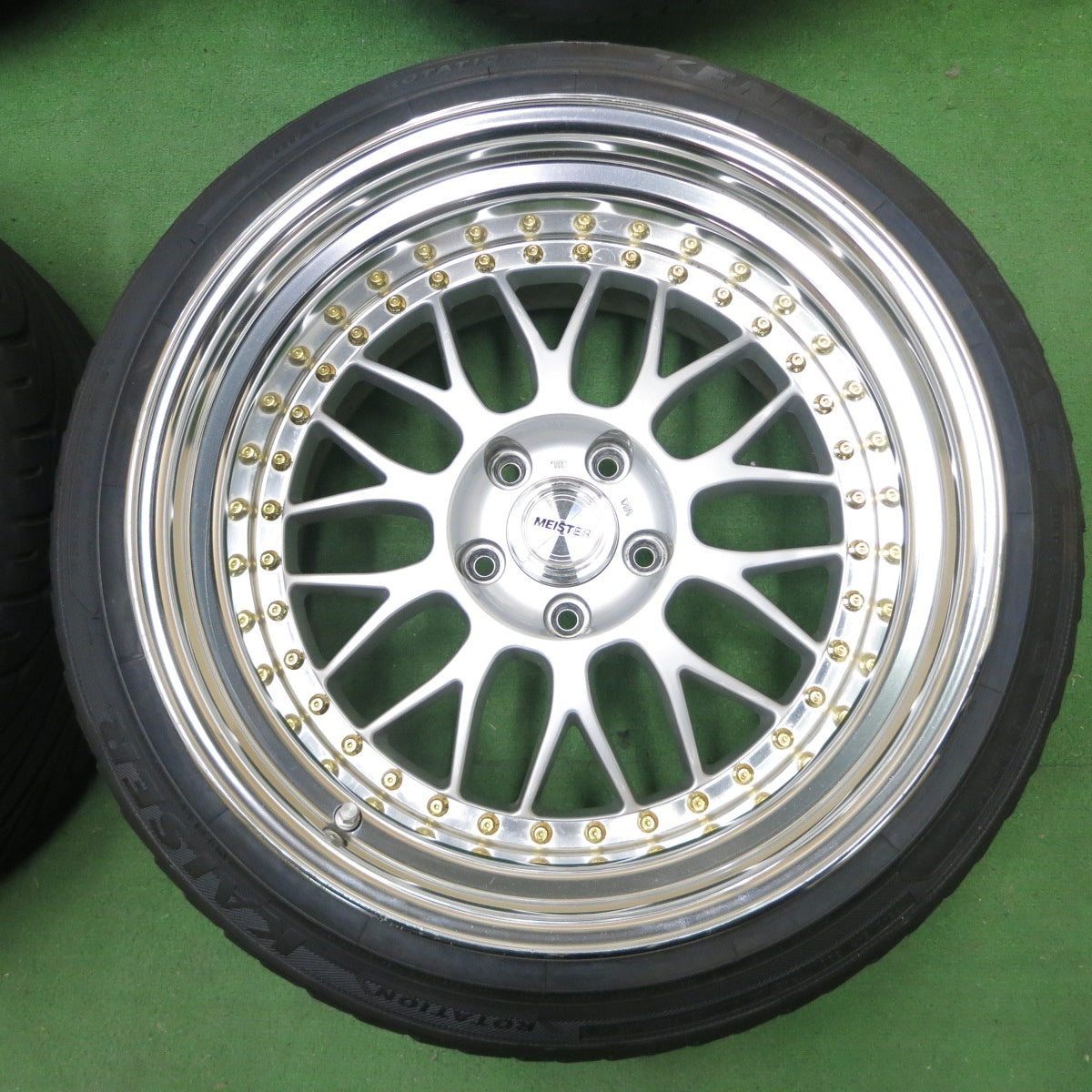 [送料無料] バリ溝！21年！キレイ！9.5分★WORK MEISTER M1 GMST/M1 225/35R18 235/40R18 ケンダ ラジアル カイザー ワーク 18インチ PCD114.3/5H★4110101ナノ