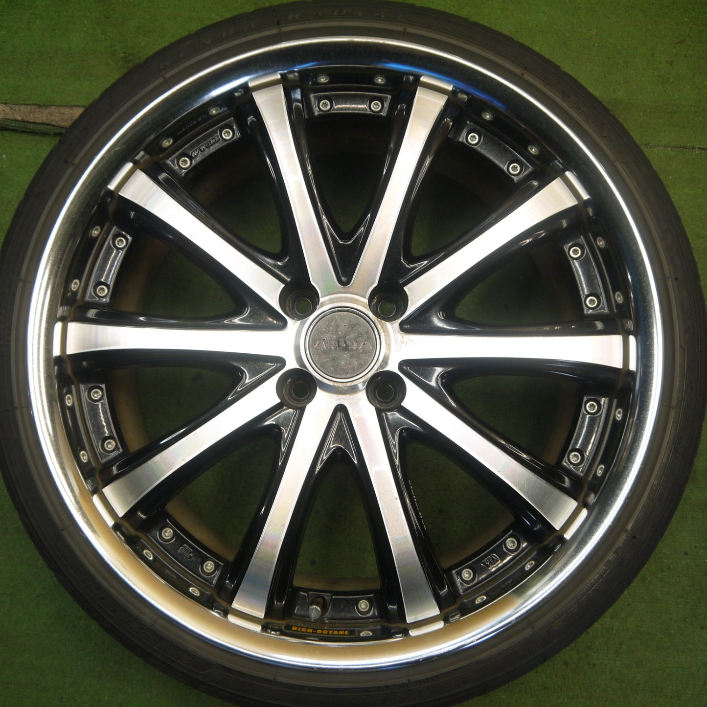 バリ溝！22年！8.5分★WORK VARIANZA V5S 205/35R18 ナンカン ウルトラ スポーツ NS-2 ケンダ ラジアル カイザー 18インチ ワーク ヴァリアンツァ PCD100/4H★6060301Hノ