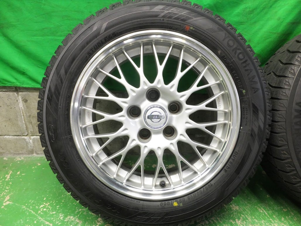 4本価格★日産 セレナ 純正 BBS 195/60R16 スタッドレス ヨコハマ アイスガード iG60 16インチ PCD114.3/5H★0012804ヒス