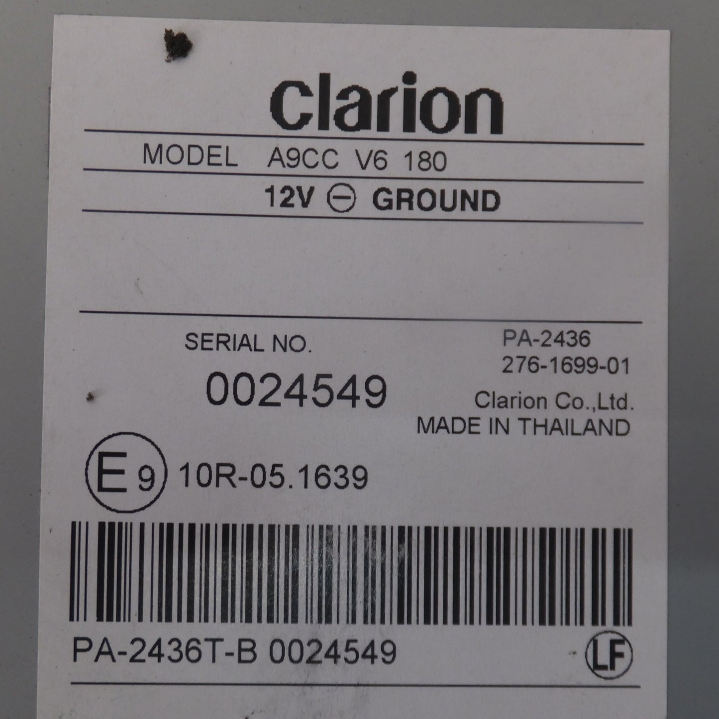 [送料無料] ★クラリオン clarion USBスロット搭載 CD/MP3/WMAレシーバー A9CC GCZ215(57★