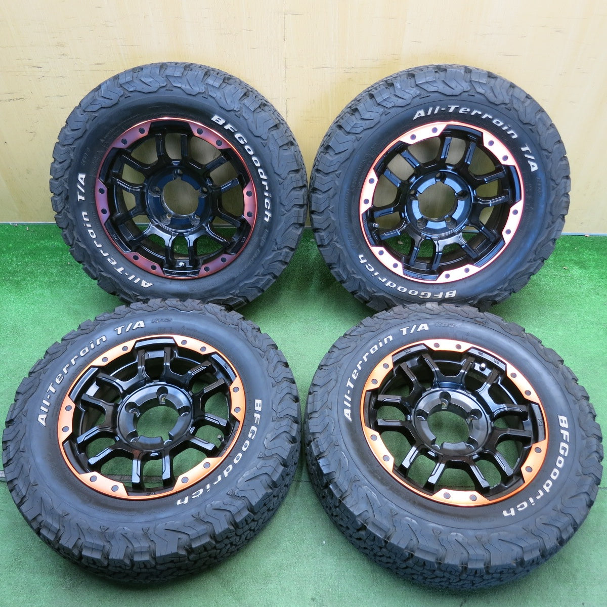 バリ溝！23年！キレイ！9.5分★215/70R16 100/97R BFグッドリッチ All-Terrain T/A KO2 B-LAGNUS FRD 社外 アルミ 16インチ PCD139.7/5H★6052803HAノ