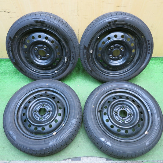 4本価格！24年★155/65R14 ブリヂストン NEWNO スチール ホイール 14インチ PCD100/4H★5083104HAノ