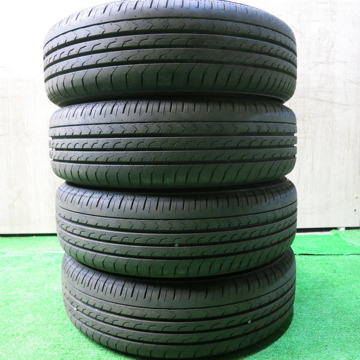 タイヤほぼ未使用！25年★155/65R14 ヨコハマ BluEarth-RV RV03 CK スチール ホイール 14インチ ブルーアース PCD100/4H★5062701HAノ