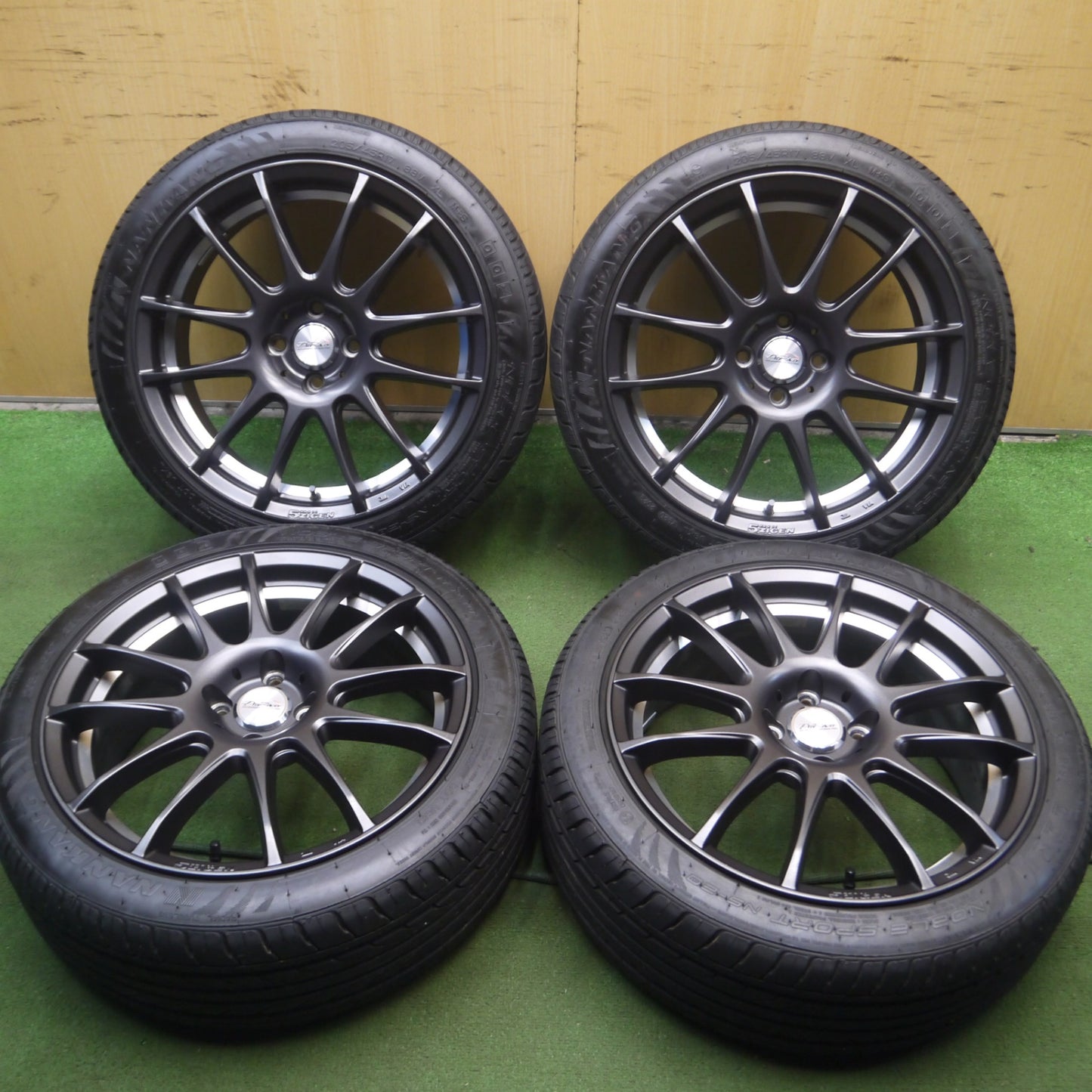 *送料無料* バリ溝！23年！キレイ！9.5分★5ZIGEN ProRacer 5次元 205/45R17 ナンカン NOBLE SPORT NS-20 17インチ PCD100/4H★4042207Hノ