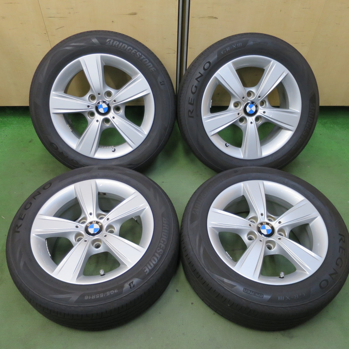 バリ溝！25年！キレイ！9.5分◎BMW 1シリーズ F20 純正 205/55R16 ブリヂストン レグノ GR-X3 16インチ PCD120/5H◎6100501NGノ
