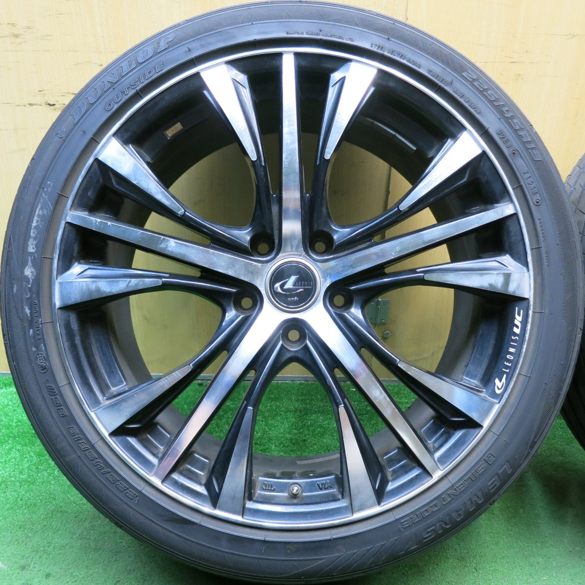 4本価格★LEONIS UC 225/45R19 ダンロップ LE MANS V レオニス ルマン5 19インチ PCD114.3/5H★5062107HAノ