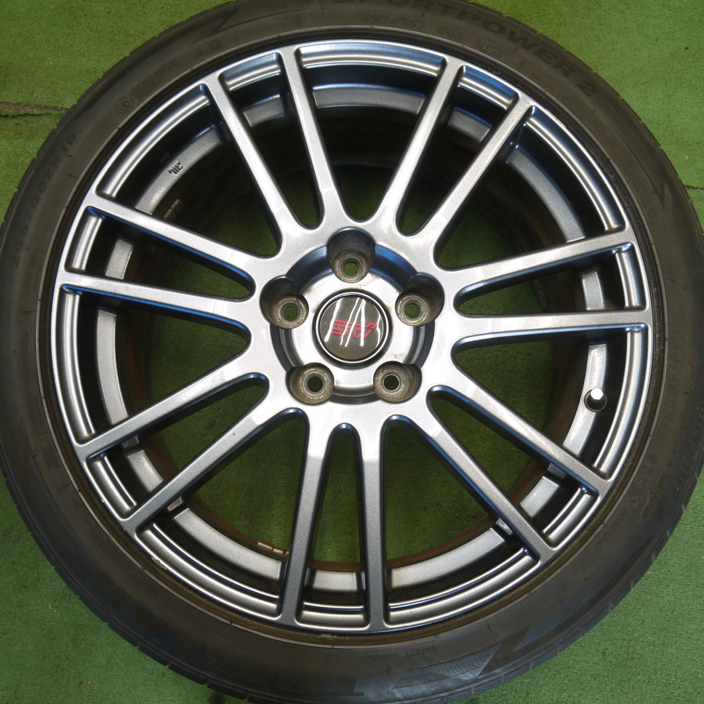 4本価格◎スバル WRX STI 純正 ENKEI 245/40R18 トライスター SPORTPOWER2 18インチ エンケイ PCD114.3/5H◎6062905Hノ