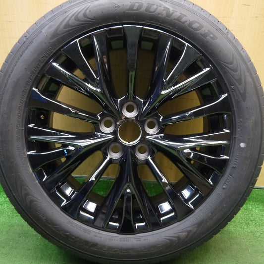 バリ溝！24年！9.5分！1本★トヨタ 40系 ヴェルファイア アルファード Zプレミア 純正 225/55R19 ダンロップ SP スポーツマックス 060 19インチ PCD120/5H★6020205Hノ