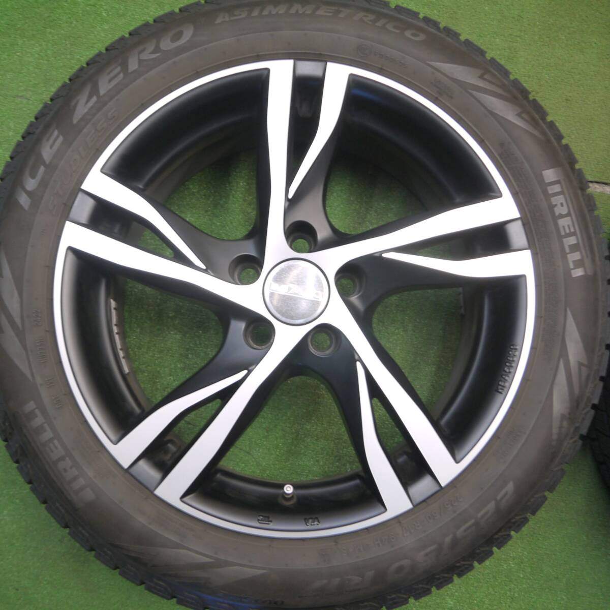 バリ溝！22年！9分★ボルボ 等 MAK STOCKHOLM 225/50R17 スタッドレス ピレリ アイスゼロ アシンメトリコ ストックホルム 17インチ PCD108/5H★5012906Hス