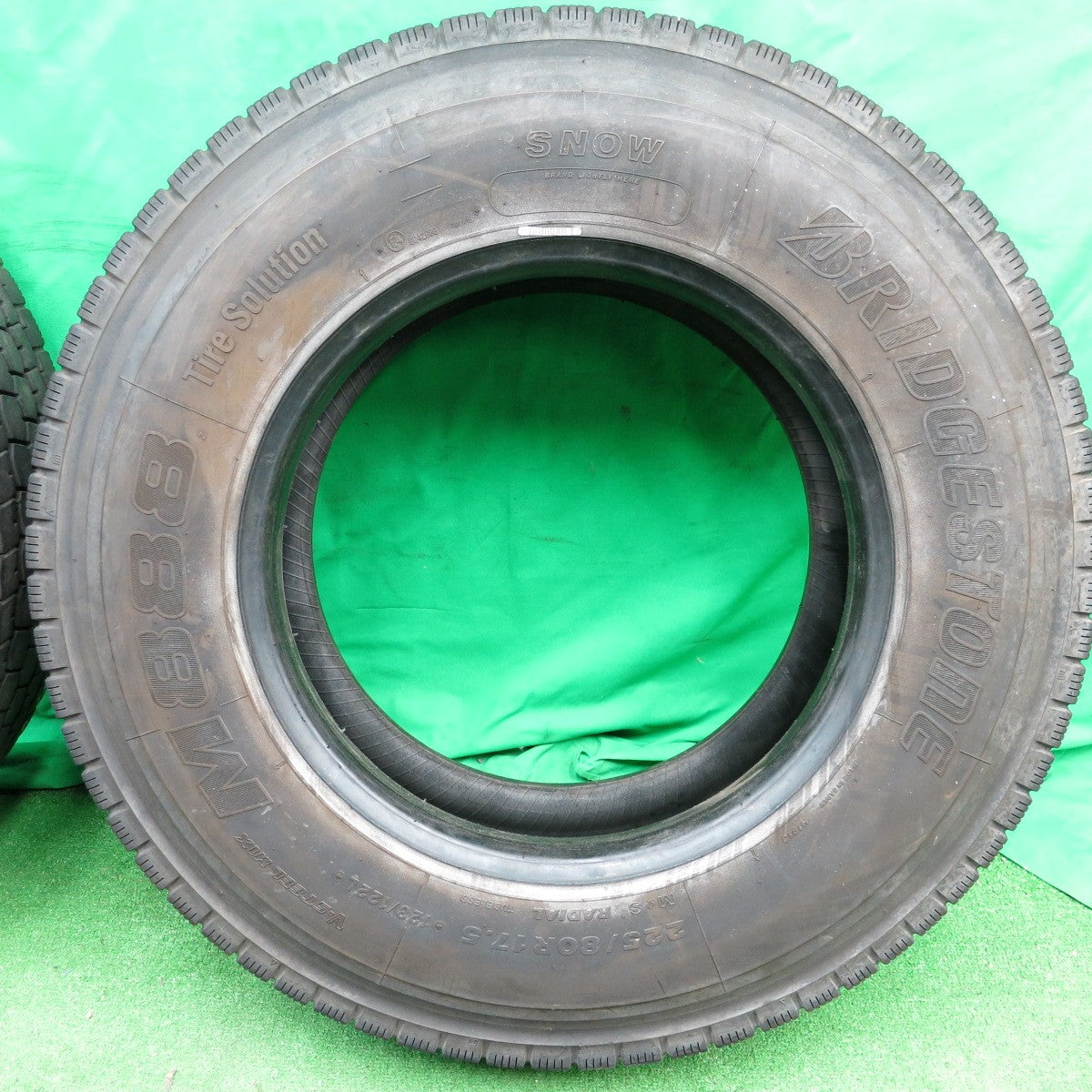 *送料無料* バリ溝！21年！9分★トラック タイヤ 225/80R17.5 123/122L ブリヂストン M888 ミックス オールシーズン 17.5インチ★4042402ナスタ
