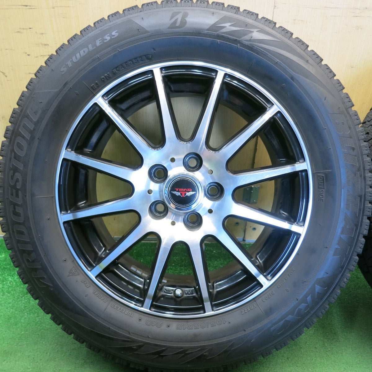 キレイ◎プリウス 等 195/65R15 スタッドレス ブリヂストン ブリザック VRX2 TEAD テッド 15インチ PCD100/5H◎6081406HAス