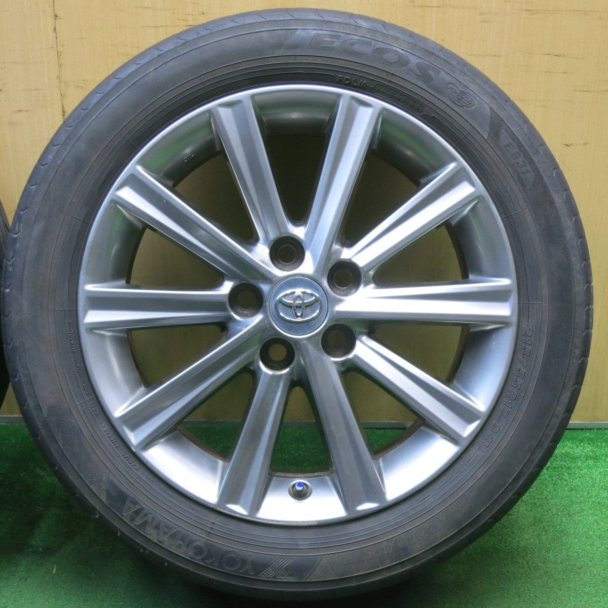 4本価格★トヨタ カムリ 純正 215/55R17 ヨコハマ エコス ES31 17インチ PCD114.3/5H★5042303NJノ