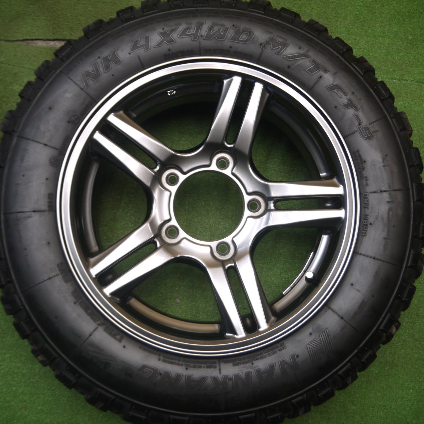 [送料無料] バリ溝！キレイ！9分★スズキ JB23 ジムニー ランドベンチャー 純正 ENKEI 175/80R16 ナンカン NK 4×4WD M/T FT-9 16インチ PCD139.7/5H★5021404Hノ