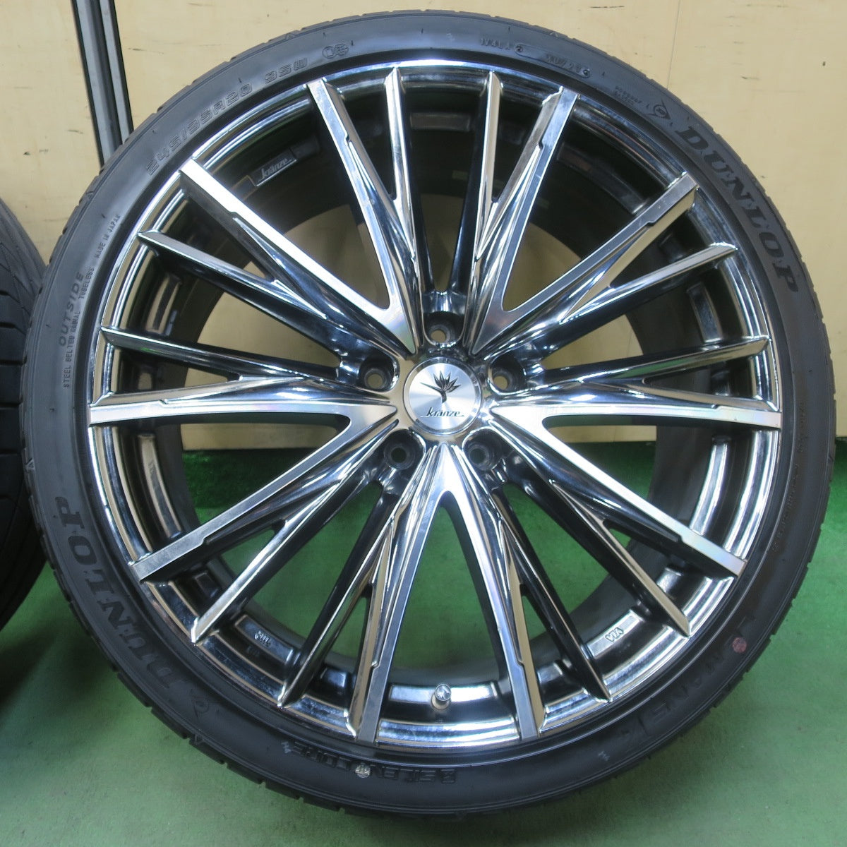 4本価格！23年★Kranze ELABORAR 331 EVO 245/35R20 ダンロップ LE MANS V+ クレンツェ エルアボラ 20インチ PCD114.3/5H★6051005IMノ