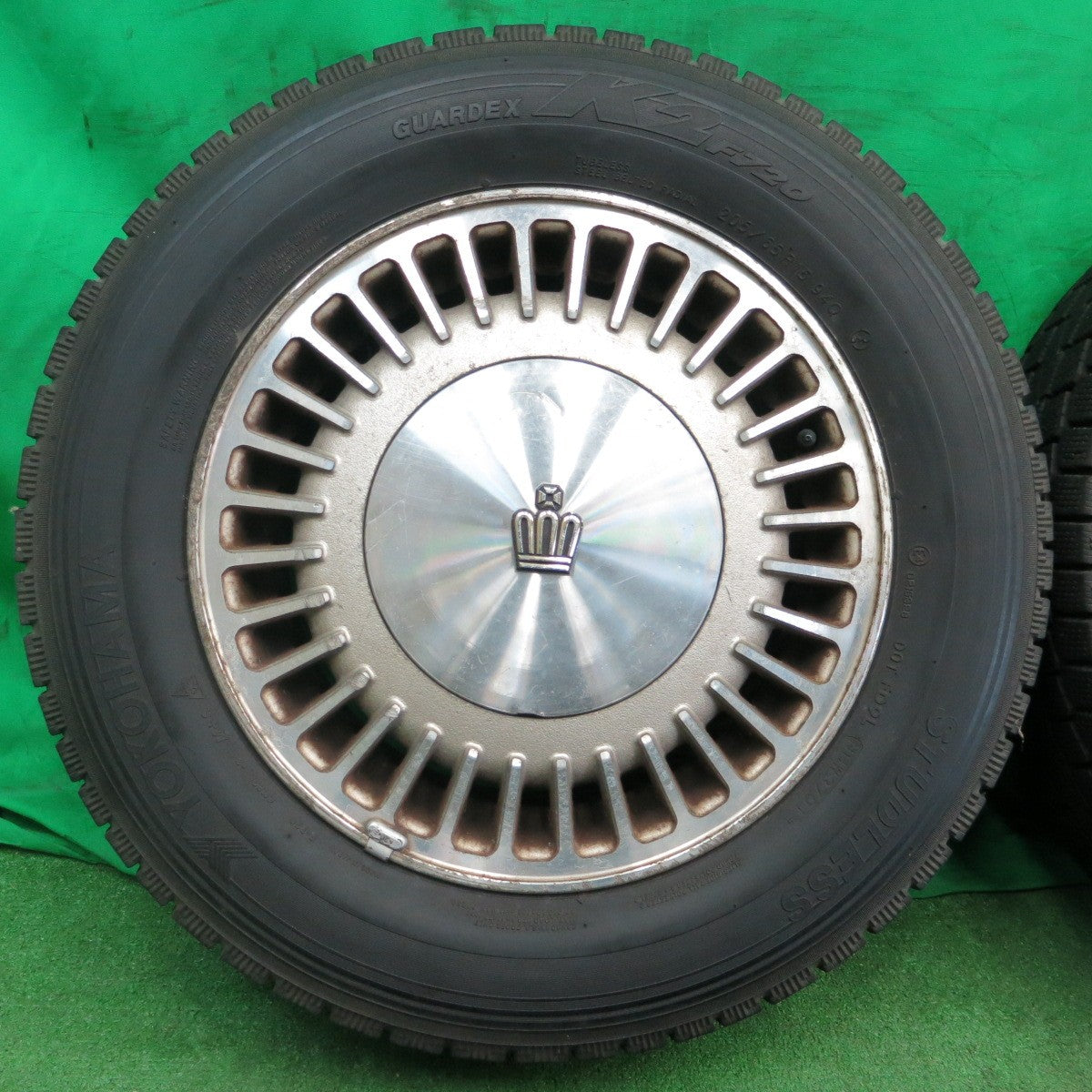 *送料無料* 4本価格★トヨタ 13 クラウン 純正 205/65R15 ヨコハマ GUARDEX K2 F720 15インチ PCD114.3/5H★4052001ナス