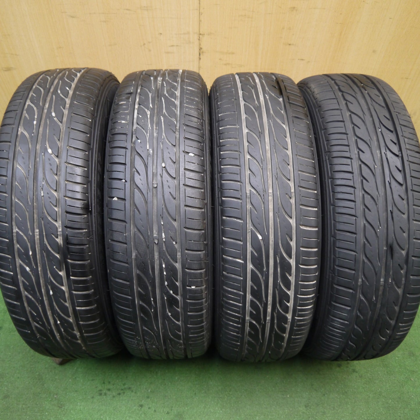 バリ溝！23年！9.5分★LOXARNY EX BYRON STINGER 165/55R15 ダンロップ EC202 ロクサーニ バイロン スティンガー 軽 サイズ PCD100/4H★5062501Hノ