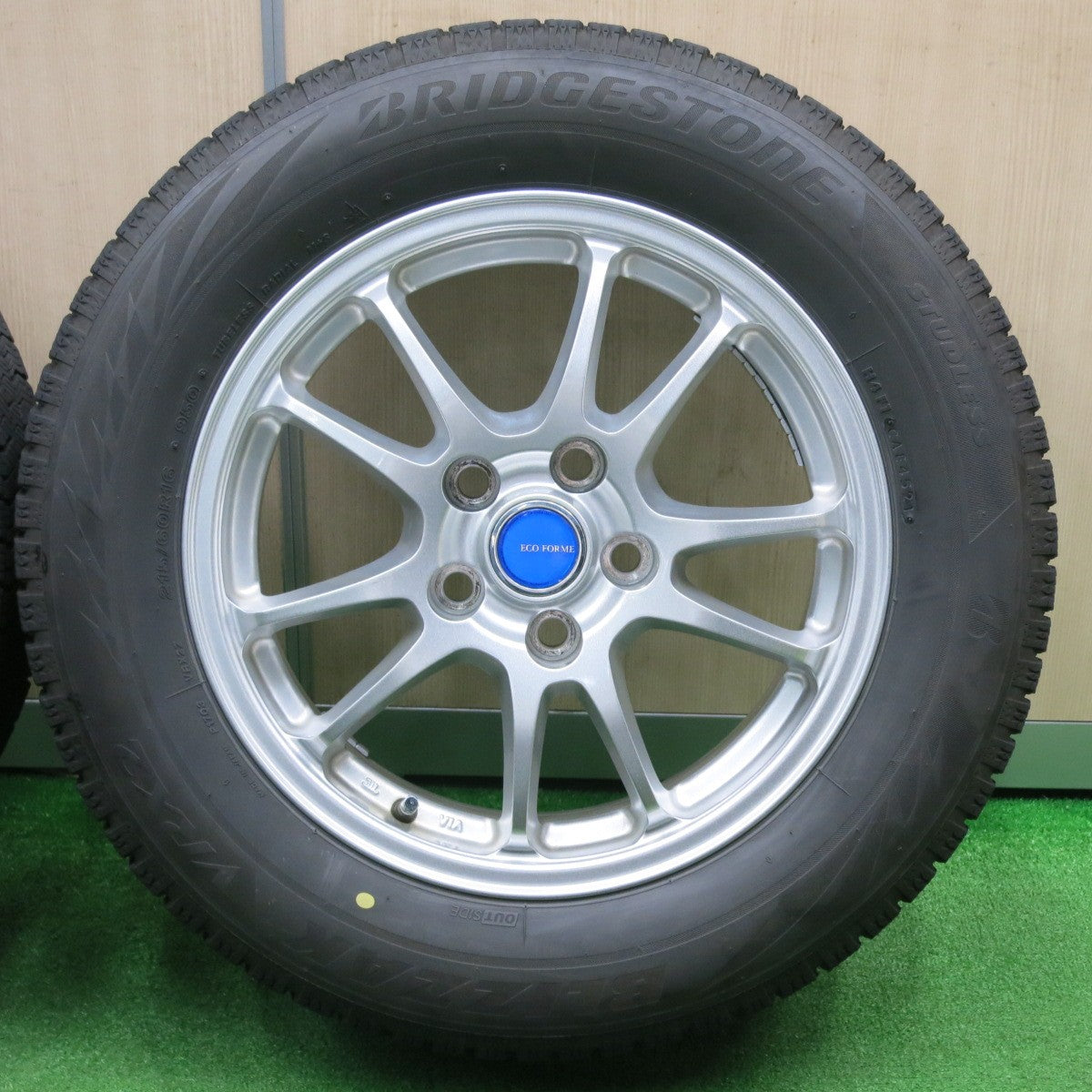[送料無料] バリ溝！21年！キレイ！9分★スタッドレス 215/60R16 ブリヂストン ブリザック VRX2 ECO FORME エコフォルム 16インチ PCD114.3/5H★4102801NJス