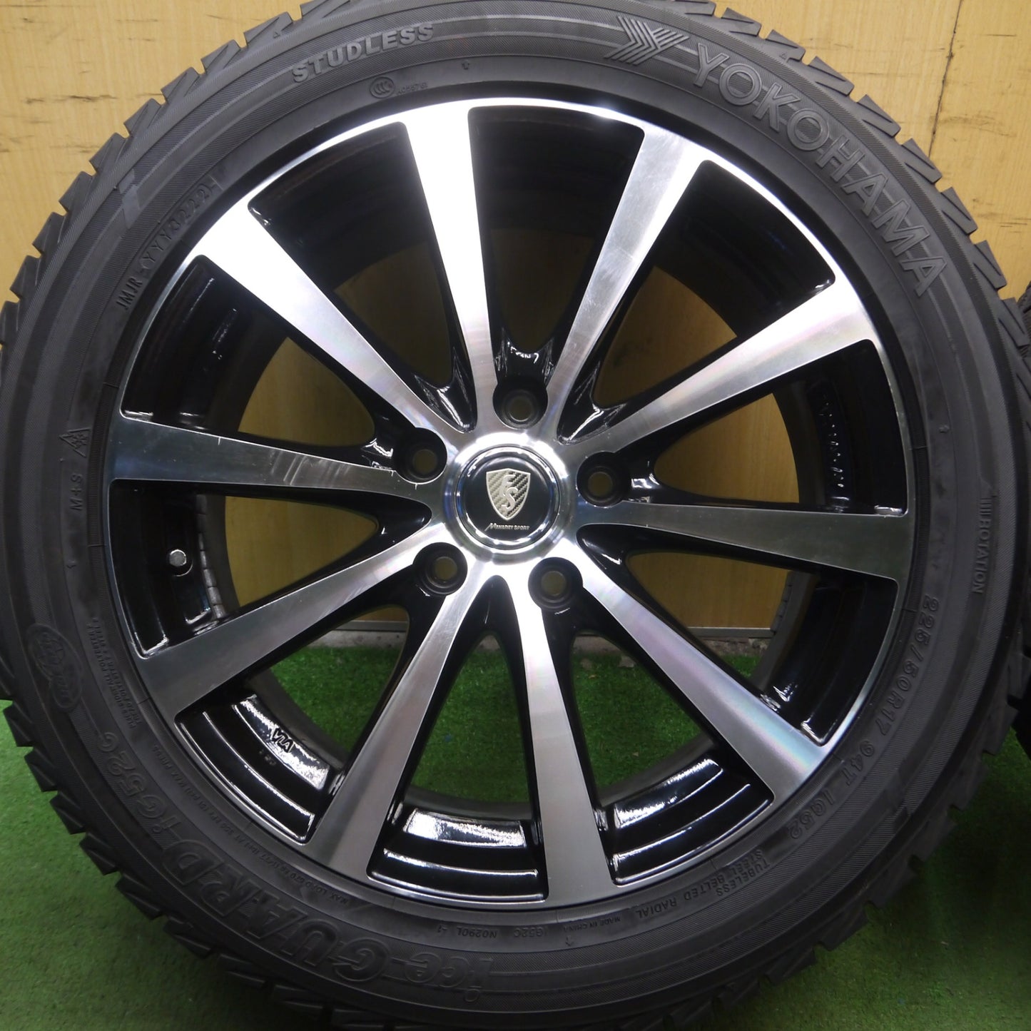 [送料無料] バリ溝！22年！9.5分★スタッドレス 225/50R17 ヨコハマ アイスガード iG52c MANARAY SPORT PCD114.3/5H★4030110Hｽ