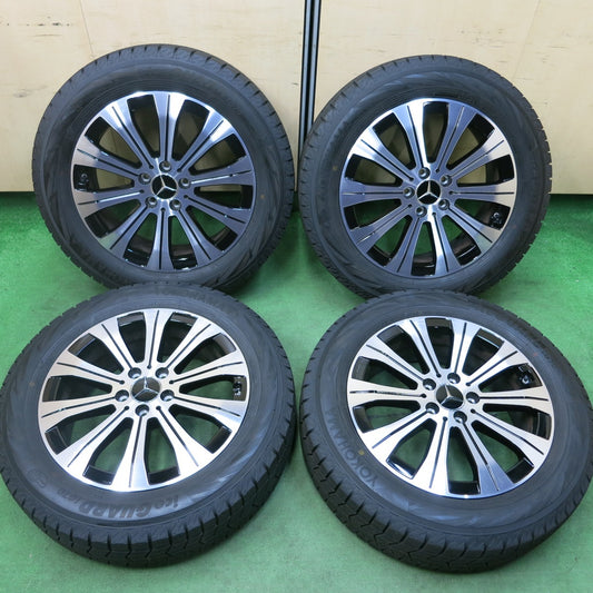 [送料無料] バリ溝！綺麗！ほぼ10分★ベンツ GLA GLB EQA EQB 純正 215/60R18 スタッドレス ヨコハマ アイスガード iG70 18インチ PCD112/5H★4110806SYス