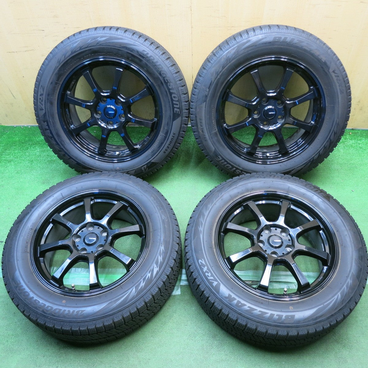 バリ溝！24年！9.5分◎スタッドレス 225/60R17 ブリヂストン ブリザック VRX2 G-SPEED Gスピード 17インチ PCD114.3/5H◎6100303HAス