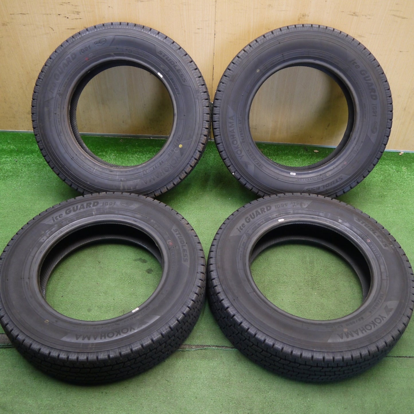 バリ溝！23年！ほぼ10分★スタッドレス 155/80R14 88/86N ヨコハマ アイスガード iG91 タイヤ 14インチ プロボックス サクシード 等★6070503Hスタ