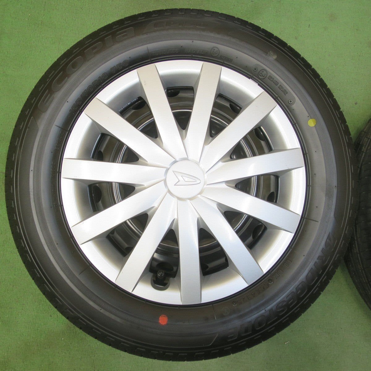 新車外し！25年★ダイハツ ミライース 純正 スチール 155/70R13 ブリヂストン エコピア EP150 13インチ PCD100/4H★6040409イノ