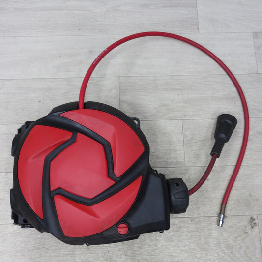 [送料無料] ◆トライパワー エアー ホース リール 型式 不明  自動巻取式 吊り下げ式 現状品◆