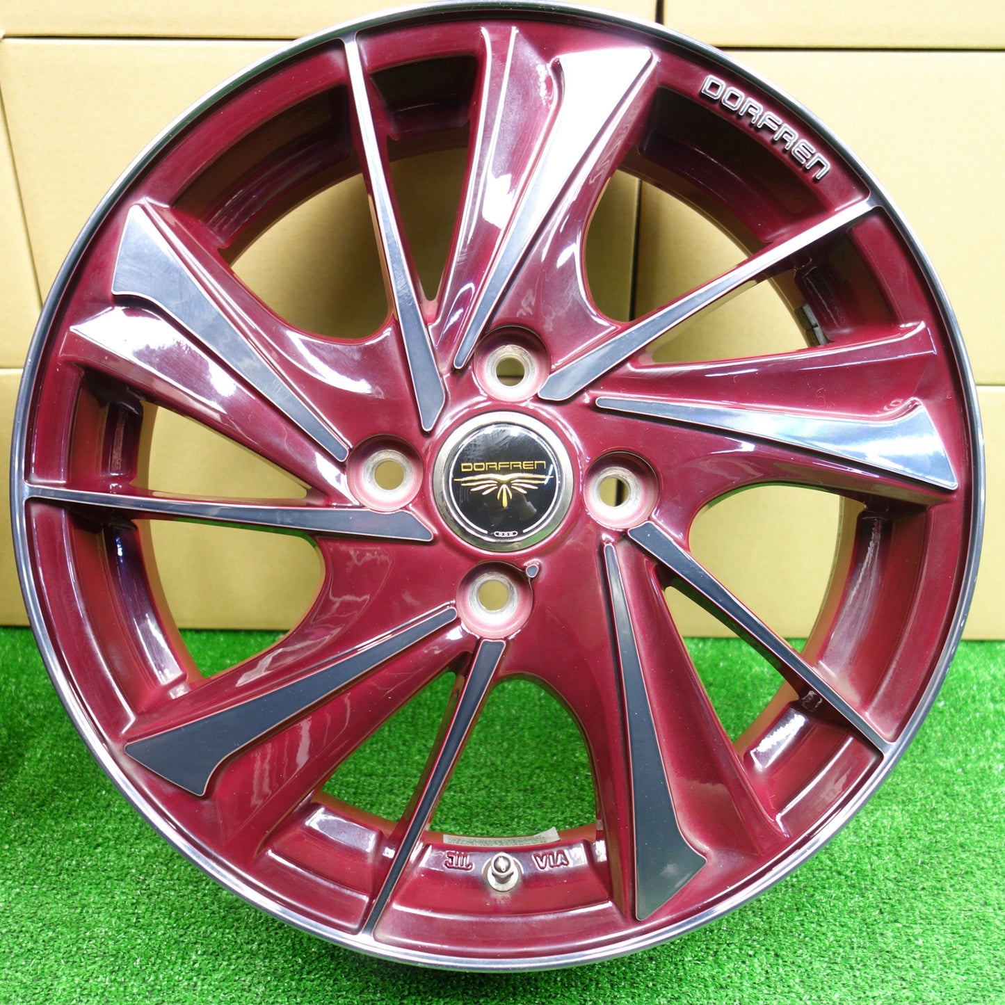 4本価格★DORFREN LFM606 ホイール 15インチ ドルフレン 15×4.5J PCD100/4H★5111401KTホ