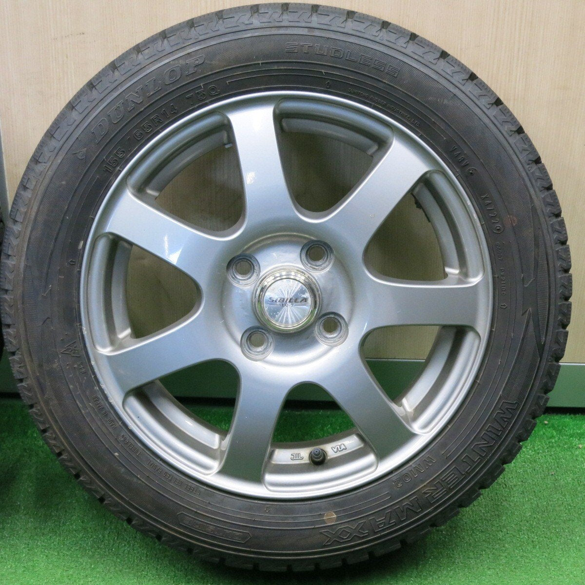 バリ溝！23年！9.5分以上★スタッドレス 155/65R14 ブリヂストン ブリザック VRX2 ダンロップ ウインターマックス WM02 SIBILLA EQ-7 シビラ 14インチ PCD100/4H★4120704NJス